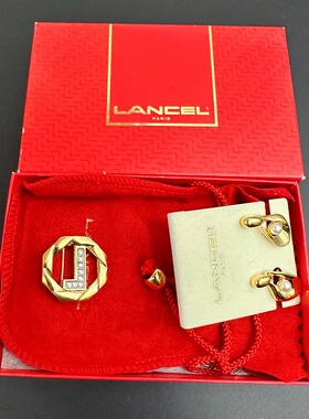 中古vintage复古耳夹原盒保存品 L 国外小众轻奢 西洋古董首饰