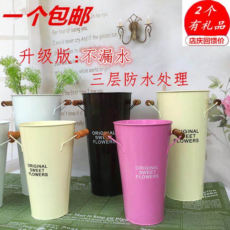 铁皮喷塑插花瓶塑料花筒中号花店用品竹签筒花桶鲜花桶铁艺鲜花瓶|ruв категории Домашний быт, ваза/цветок/искусственные цветы/моделирование украшения, цветок/ваза, цветы ведро - от Buy2taobao.com для оказания профессиональной услуги покупки агента Taobao