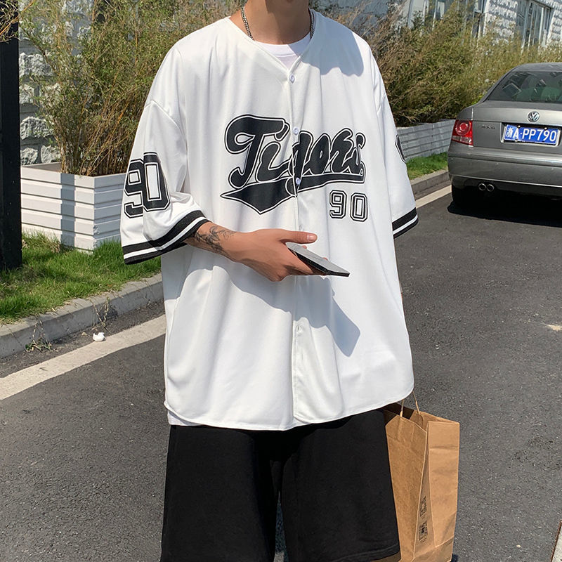 2025夏季薄款潮牌短袖衬衫男痞帅