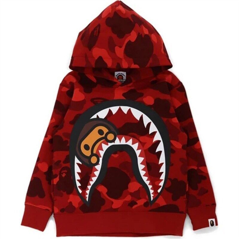 外套2023印花数码头儿童运动bape