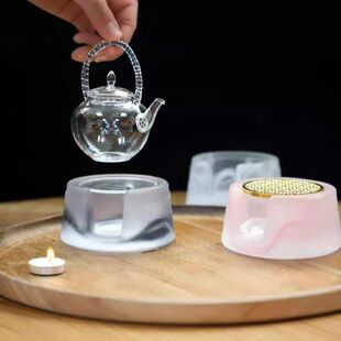 琉璃温茶炉火炉蜡烛加热保温底座暖茶器烘茶炉围炉煮茶玻璃温茶器