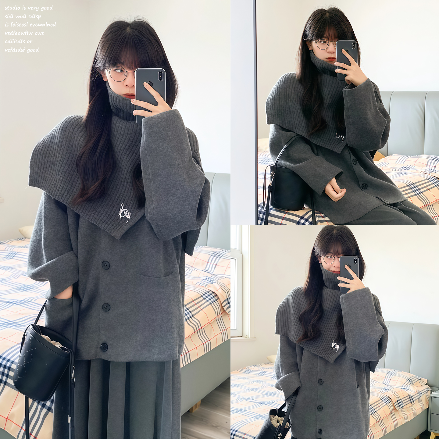 【WESTAYONE~】围脖毛衣开衫