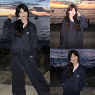 【madgood马得工地~】韩系运动套装女秋季宽松卫衣卫裤休闲两件套