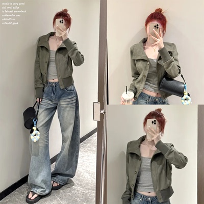 【solotario~】短款立领夹克女