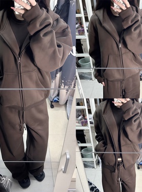 【SKK store~】美拉德穿搭宽松卫衣外套上衣女百搭低腰休闲裤套装