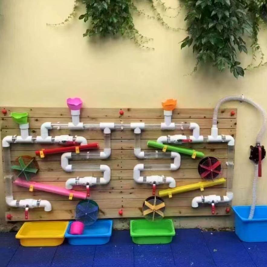 幼儿园玩水管道墙面探究戏水区玩具户外创意组合套装墙面玩水设施