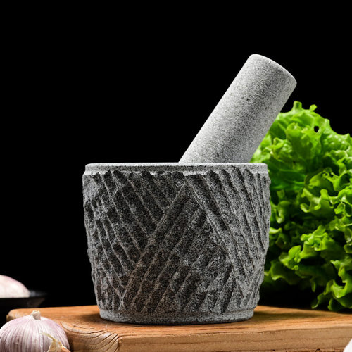 青石手工天然石头捣蒜器石臼家用蒜泥器捣糍粑蒜臼手动捣药罐