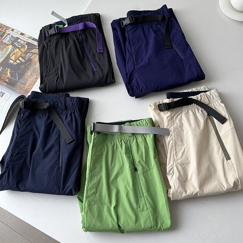 小众设计师款 户外山系穿搭女装夏季薄款宽松立体剪裁锥型九分裤