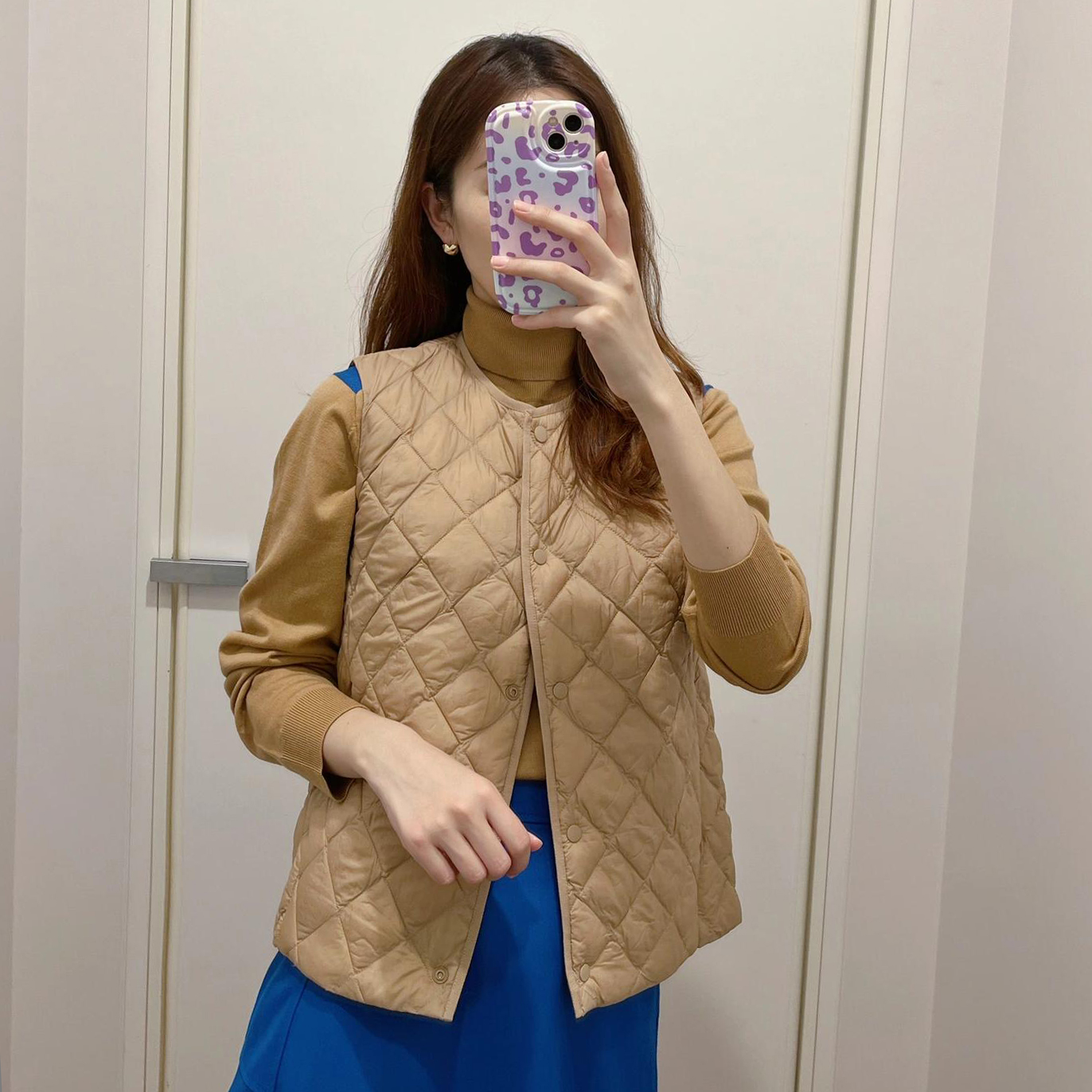 北野U家! 女装保暖PADDED绗缝背心(露营马甲春秋新品)BY50451