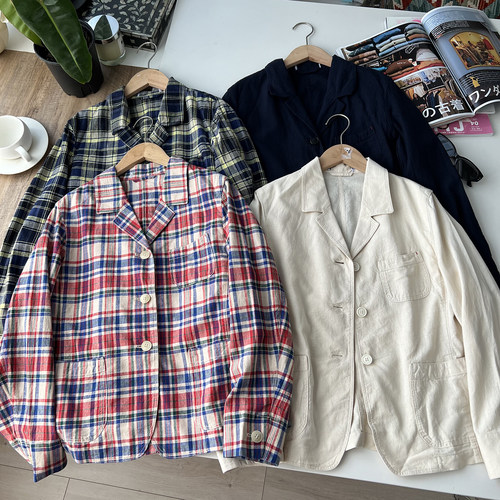 北野U家麻棉外套休闲西装