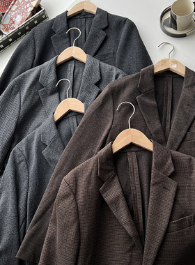 北野U家！ 秋冬新款男装 休闲舒适外套(格纹西装夹克)BY52734