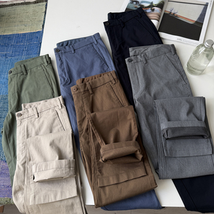 北野U家！男神裤男装修身无褶长裤/春秋季休闲通勤休闲裤BY39186