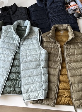 北野U家！秋冬男装女装高级轻型羽绒背心/休闲羽绒马甲BY2294