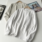 新款 秋季 日单男女装 北野U家 棉混纺圆领T恤长袖 上衣BY69922