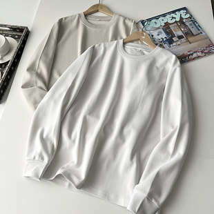 棉混纺圆领T恤长袖 北野U家 日单男女装 秋季 上衣BY69922 新款