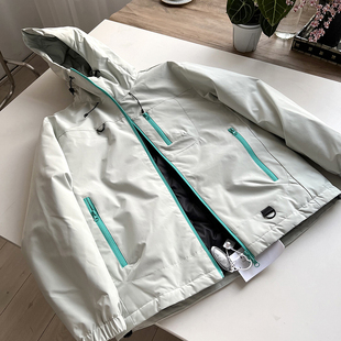 90白鸭绒填充！冬季男女户外防风防水连帽羽绒服外套潮