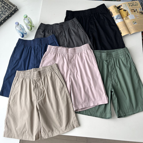 北野U家！夏季推荐男女装弹力松紧短裤休闲运动中裤起居裤BY64822