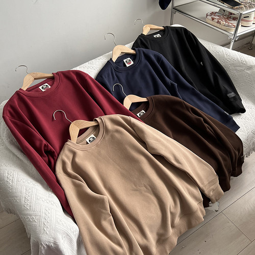 加厚保暖百搭套头抓绒卫衣