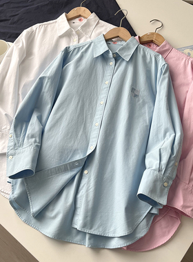 北野U家！百搭日单合作款/女装牛津纺长衬衫/长袖/英伦风BY46271