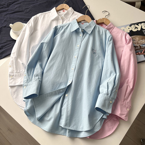 女装牛津纺长衬衫/长袖/英伦风