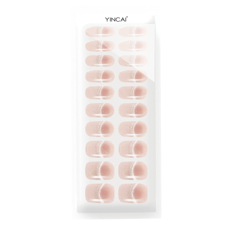 【烤灯变硬】半固化uv凝胶指甲贴片半烤美甲贴光疗显白美甲贴纸