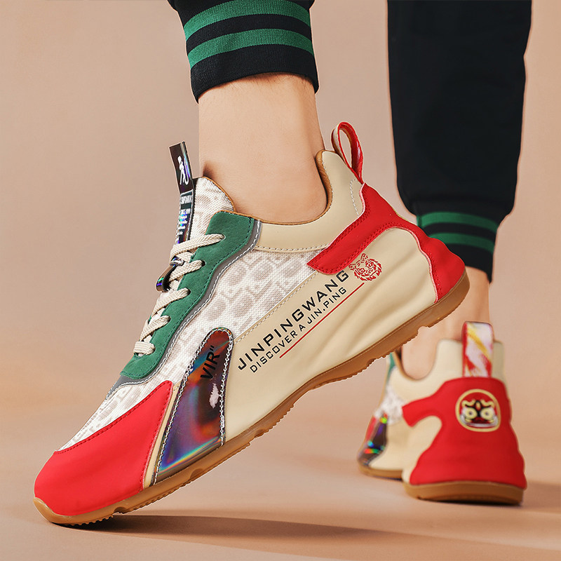 欧洲站38码潮牌包底老爹鞋男士37小码运动休闲鞋情侣厚底刺绣板鞋