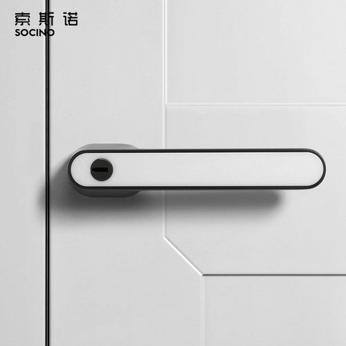 索斯诺门锁卧室静音北欧现代黑色