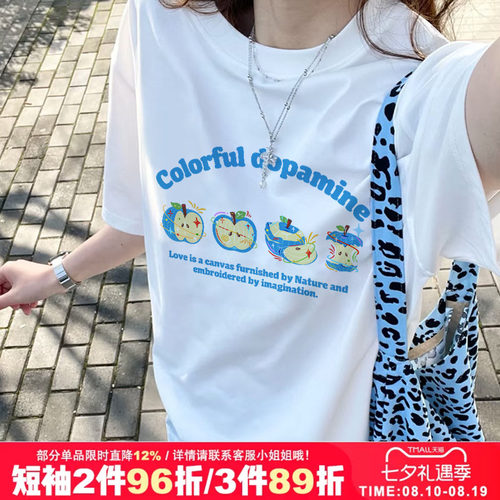复古chic设计感短袖t恤女