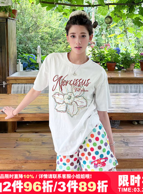 vibe宽松复古美式大码正肩纯棉白色短袖t恤女2026夏季新款上衣潮