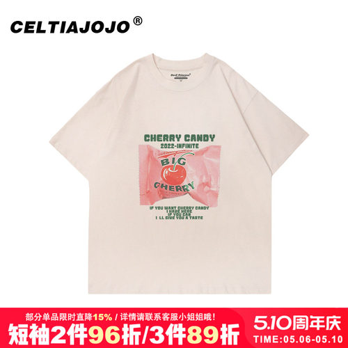 chic港风宽松短袖T恤夏季