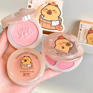 【卡皮巴拉】RMT罗小曼腮红单色卡通比熊盘高光修容提亮一体哑光