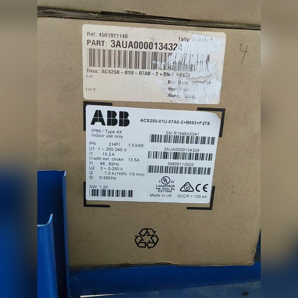 ABB变频器ACS250-0U-07A0-2+B063+F 议价