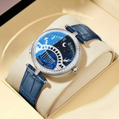 2025年新款 布加迪手表女士石英机芯腕表精钢镶钻满天星夜光送女友