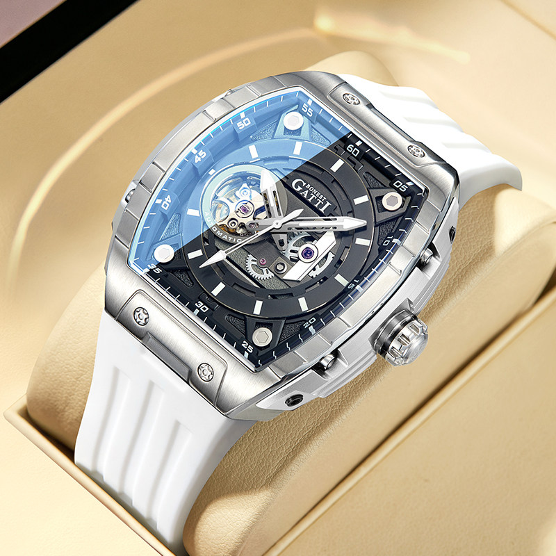 布加迪手表酒桶形全自动机械表男士时尚潮流运动手表德国品牌官方