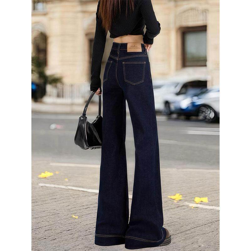 丹宁蓝微喇牛仔裤女开春韩系穿搭高腰显瘦加绒加厚小个子喇叭裤子,女装/女士精品,牛仔裤,淘宝优惠券,粉丝福利购,淘宝优惠卷