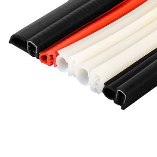 电柜U型e形车门框隔音防尘缝隙橡胶钢片改装配电箱封门侧泡密封条