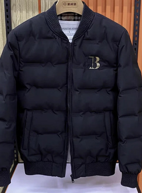 男士伦巴宝利娇男款衣服新款休闲百上衣男装时尚痞帅冬季轻奢外套