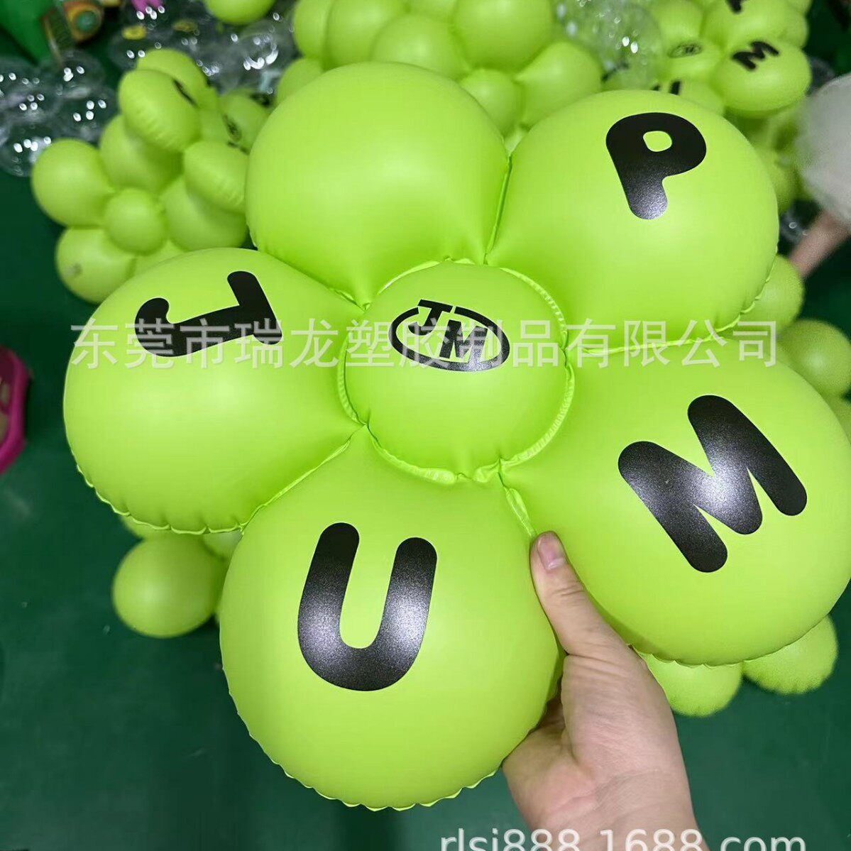充气大型仿真发光花朵花卉商场创意绿马美陈老虎装饰道具动物气模