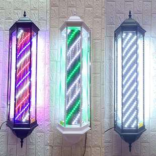 美发转灯理发店LED加亮旋转复古小蛮腰户外宫灯挂墙防水灯箱