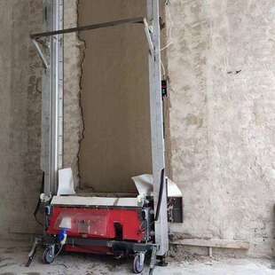 出口智利全自动抹墙机墙面施工电动粉墙机建筑室内外墙面抹灰机