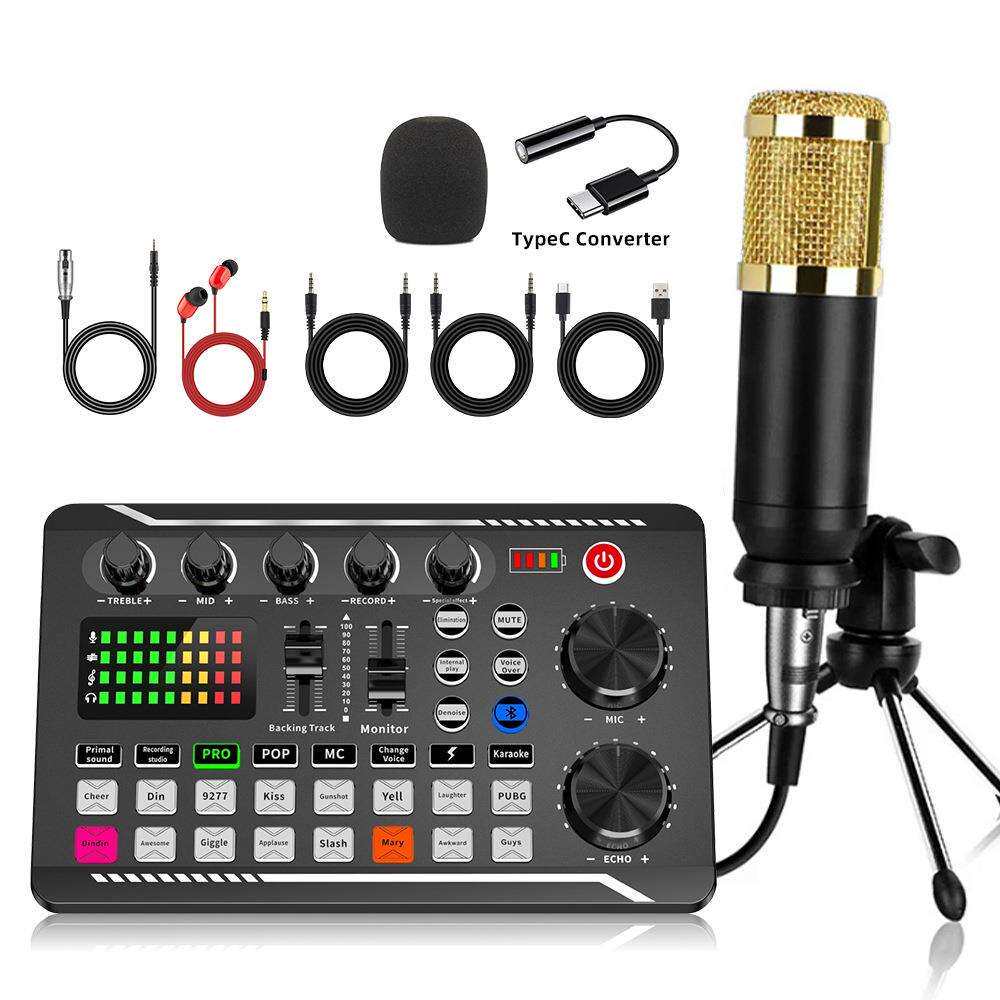 CE英文版f998英文播客设备bm800麦克风套装直播设备套装全套