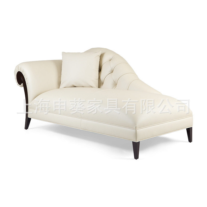 美式乡村现代经典布艺贵妃榻创意轻奢简约沙发躺椅客厅别墅样板房