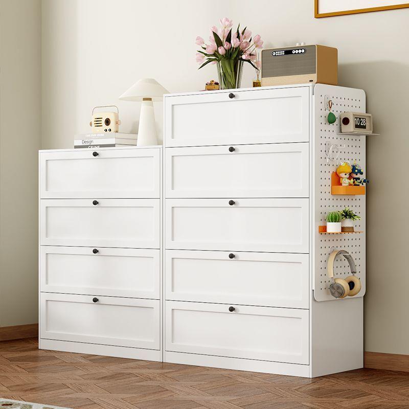 家用钢制五斗柜客厅边柜卧室床尾储物收纳抽屉柜简约铁艺斗柜