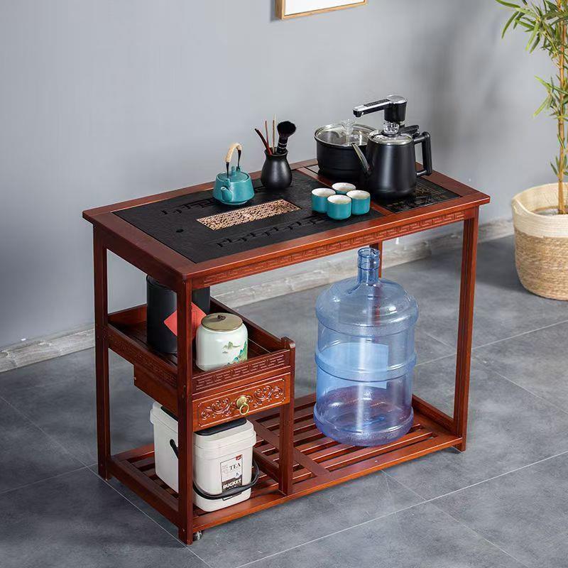 2025款茶桌小型家用茶台一体自动茶车客厅泡茶台实木茶水车新中式