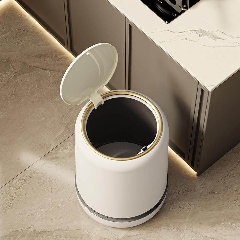 带轮垃圾桶家用带盖可移动厨房客厅自动吸附套袋大容量滑轮卫生桶