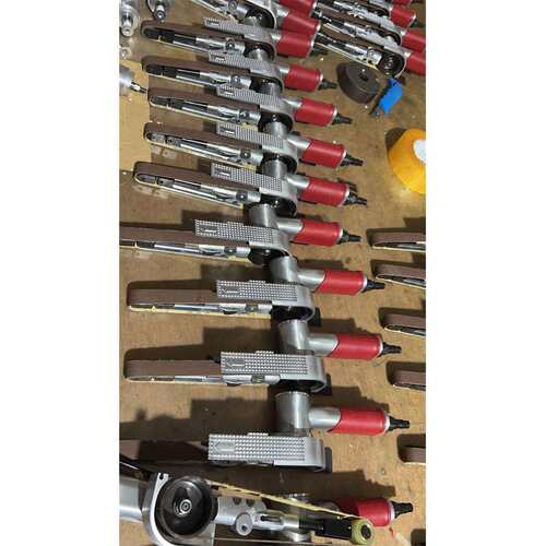 20毫米工业级气动砂带打磨抛光拉丝机多功能2公分环带磨边机