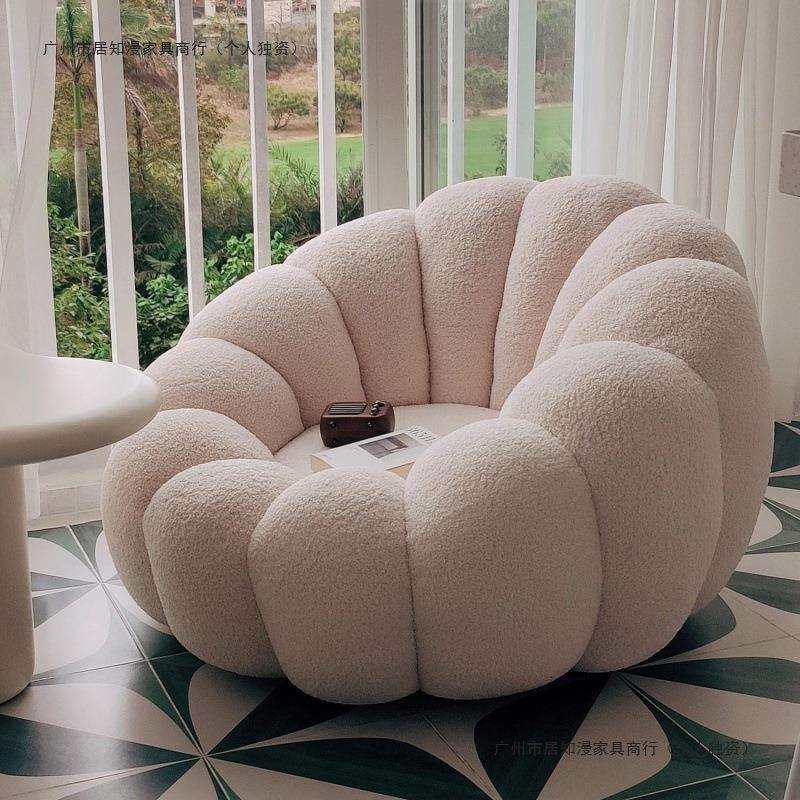 南瓜懒人沙发榻榻米卧室阳台休闲椅可旋转单人沙发小户型豆袋躺椅
