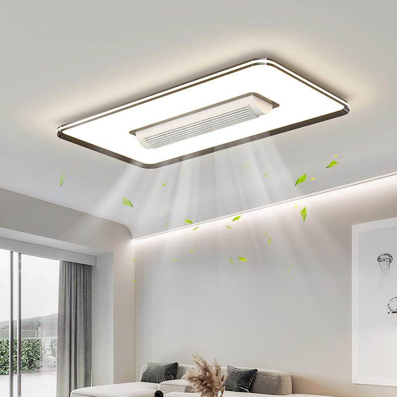 无叶风扇灯客厅灯现代简约2024年新款护眼卧室吸顶吊扇灯中山灯具