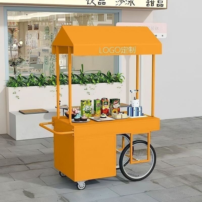 欧式铁艺夜市小吃街摆摊商用推车商场大型户外促销展台产品展销架