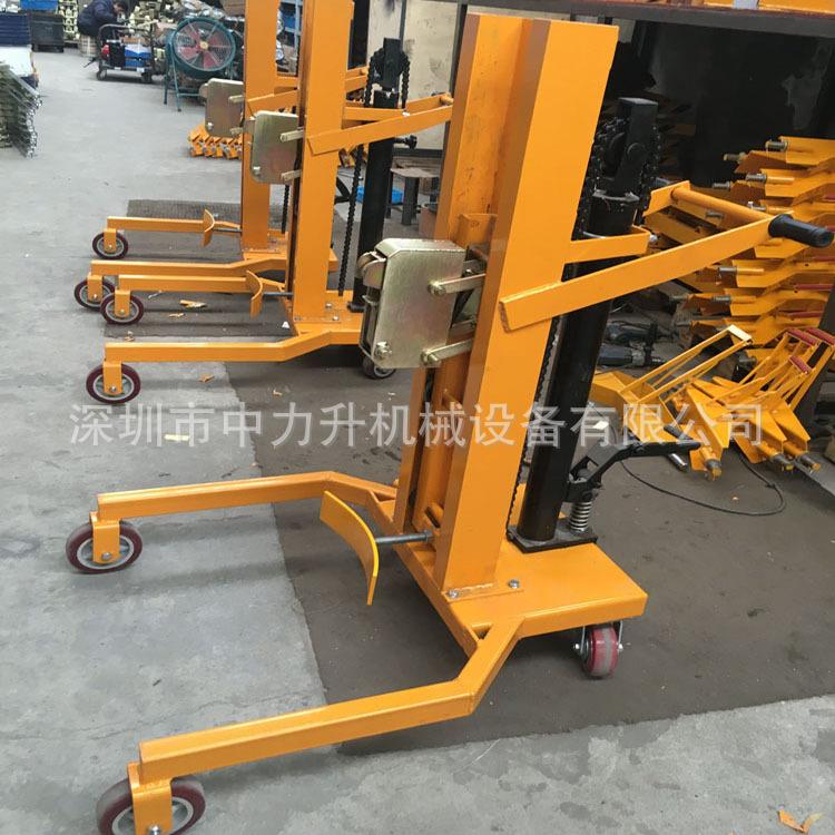 DTF450A升高0.6米脚踏式油桶搬运车油桶提升车手推油桶车